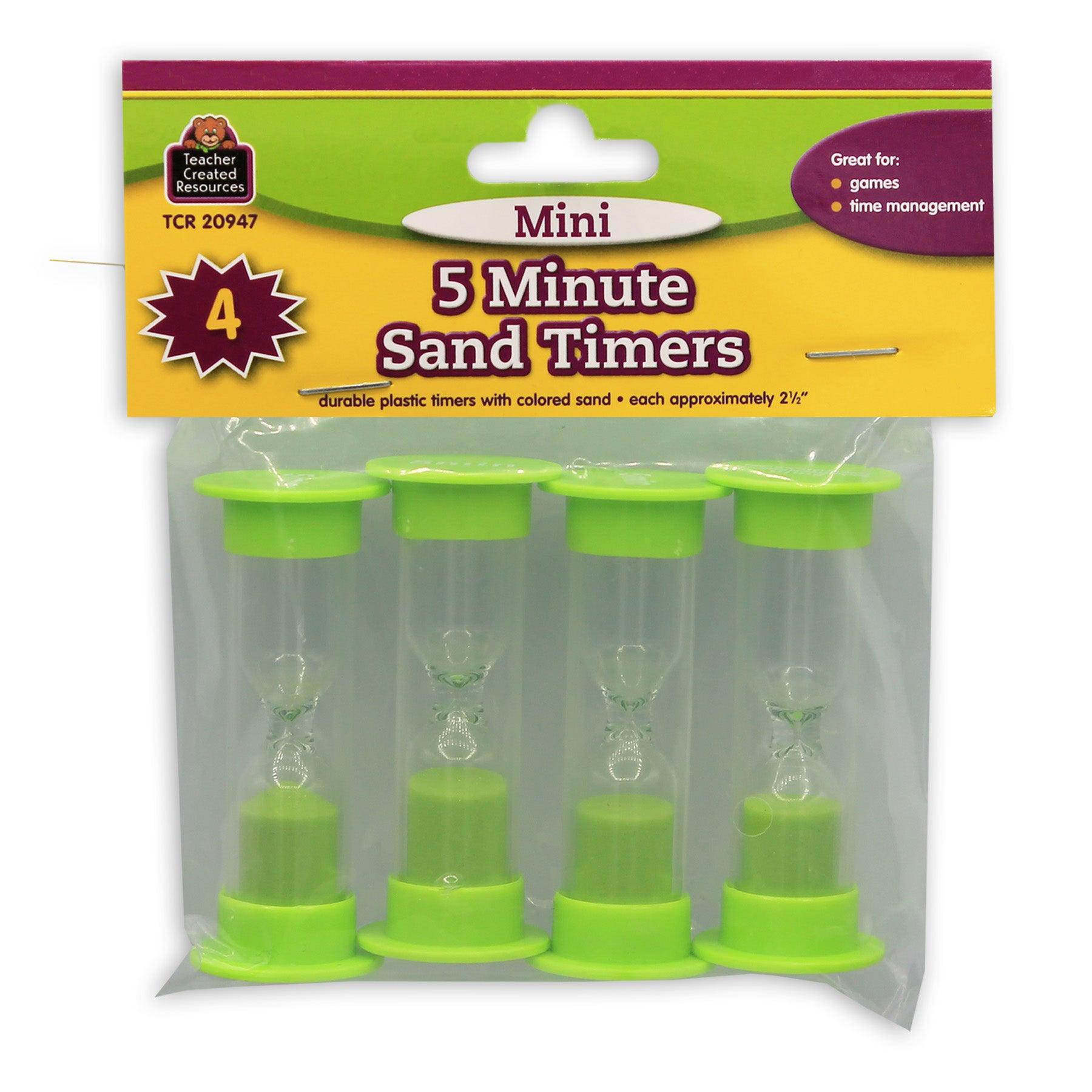 Sand Timer, Mini, 5 Minute, 4 Per Pack, 6 Packs - Loomini
