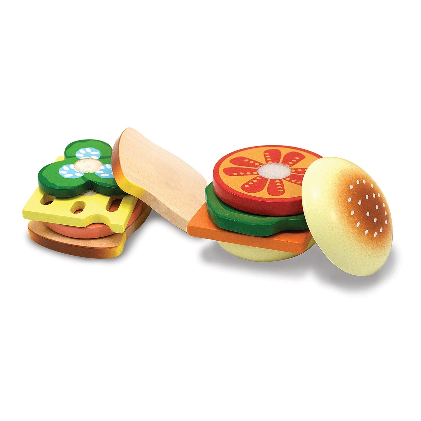 Sandwich-Making Wooden Play Food Set - Loomini