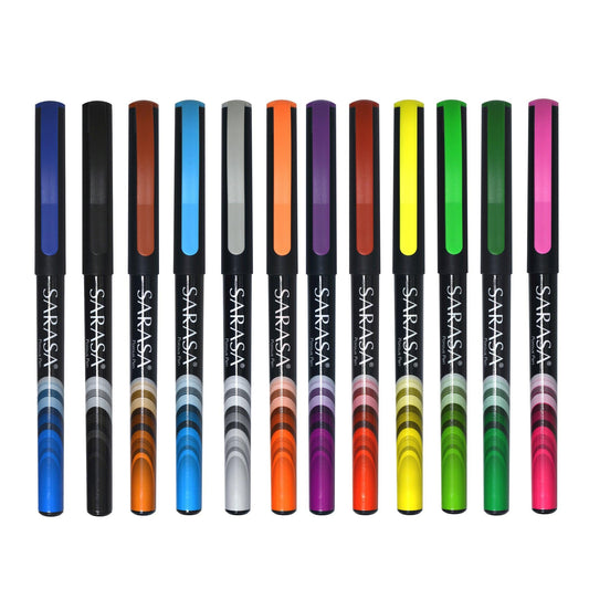 Sarasa® Fineliner Pens, Assorted, 12-Pack - Loomini