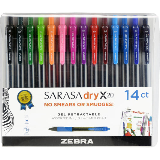 Sarasa® Gel Retractable Gel Pens, Assorted 14-Pack - Loomini
