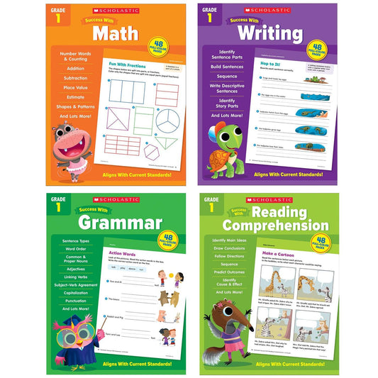 Scholastic First Grade Success Workbooks, 4 Book Set Scholastic Teaching Solutions