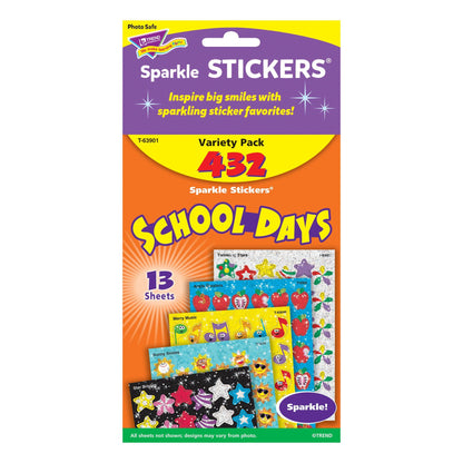 School Days Sparkle Stickers® Variety Pack, 432 Per Pack, 3 Packs - Loomini