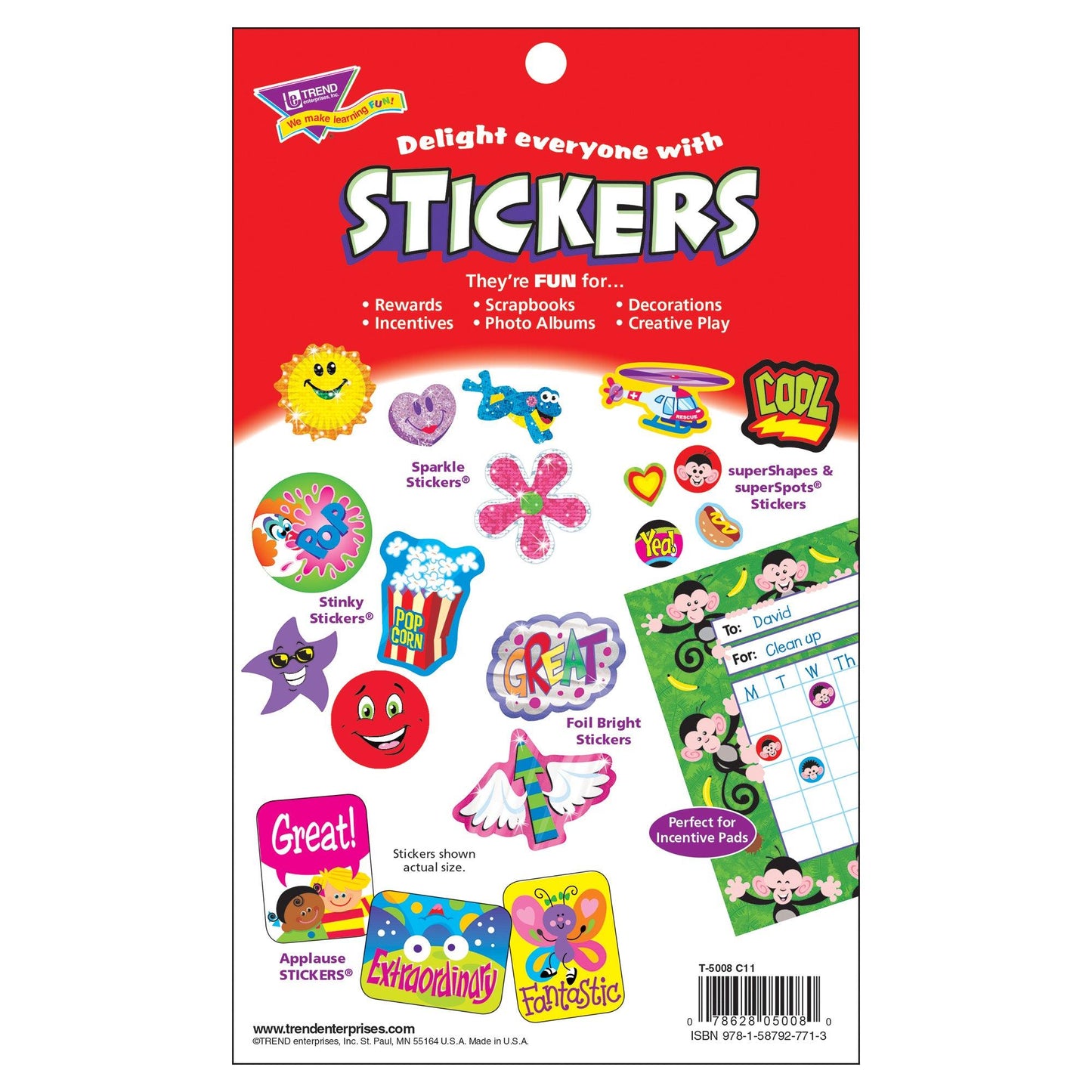 Schooltime Fun Sticker Pad, 738 Sticker Per Pad, Pack of 6 - Loomini