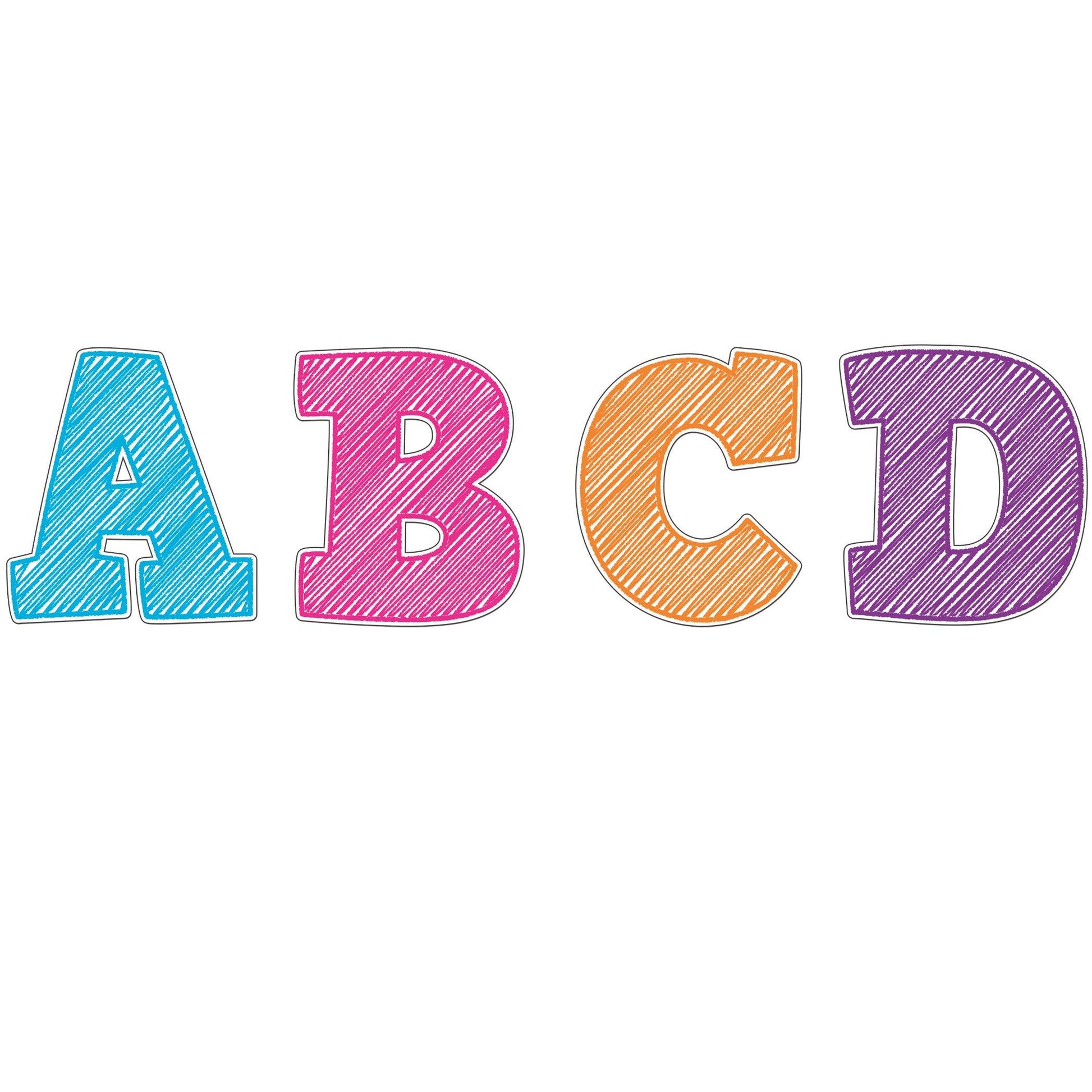 Scribble Bold Block 3" Magnetic Letters - Loomini