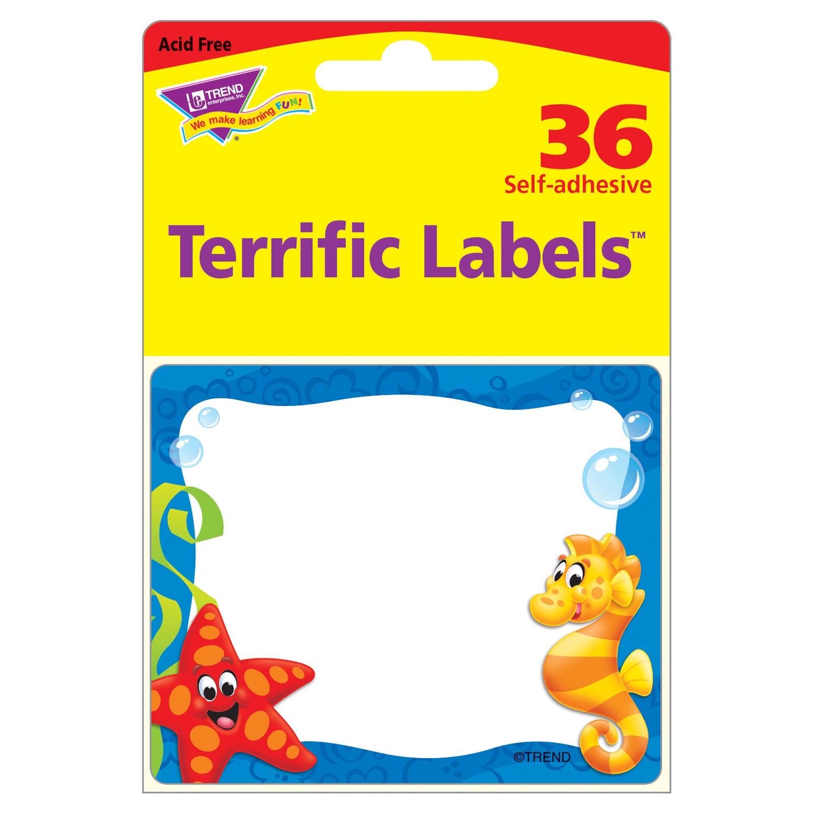 Sea Buddies™ Terrific Labels™, 36 Per Pack, 6 Packs - Loomini