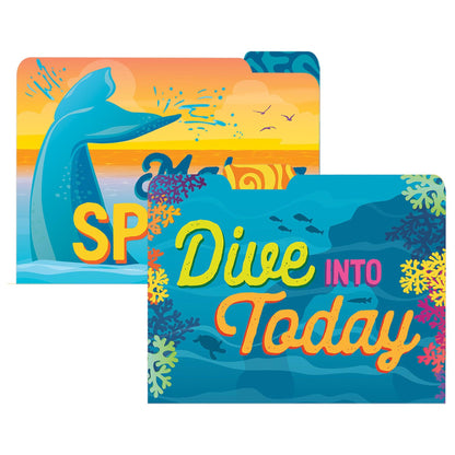 Seas the Day File Folders, 4 Per Pack, 6 Packs - Loomini