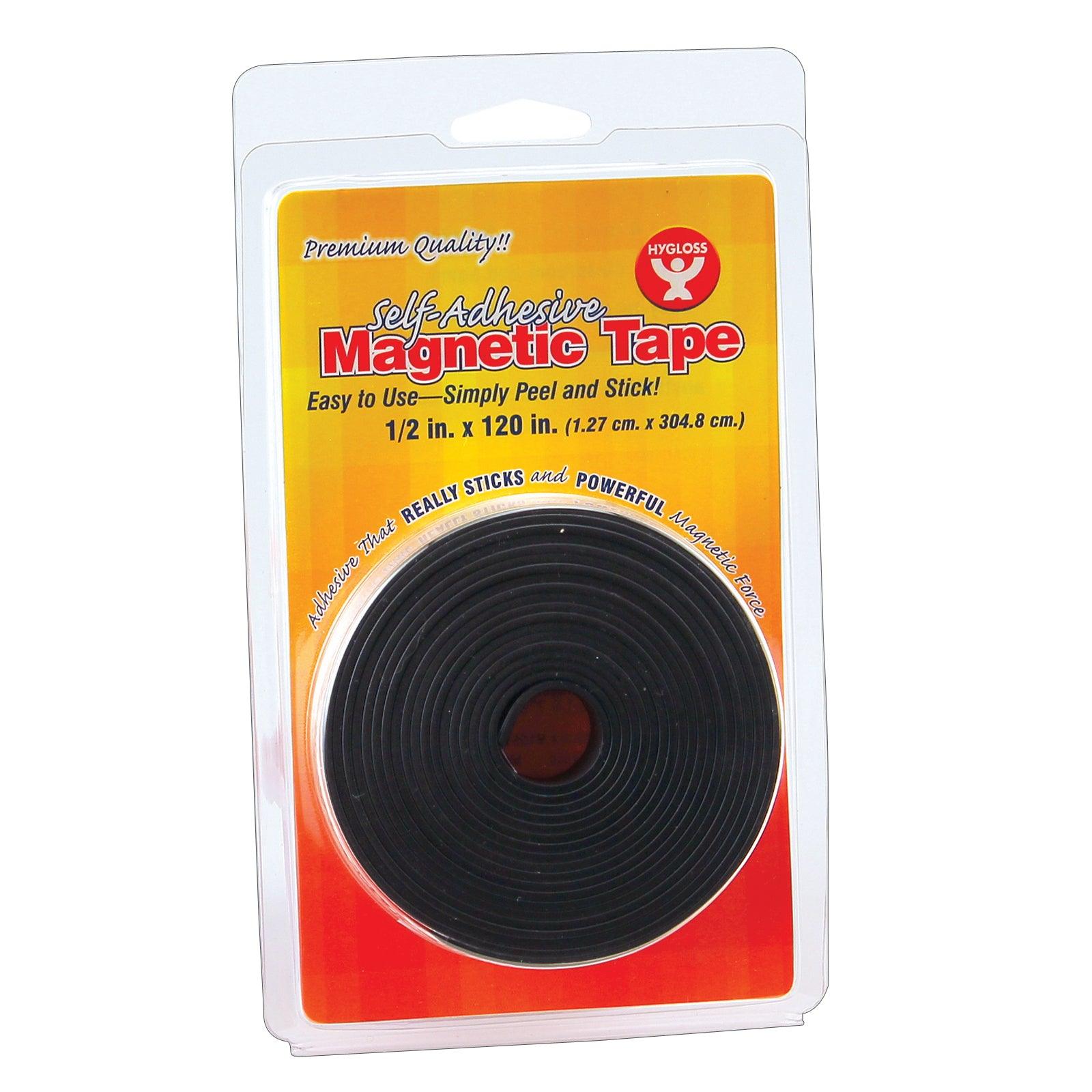 Self-Adhesive Magnetic Tape Roll, 1/2" x 120", Pack of 6 - Loomini