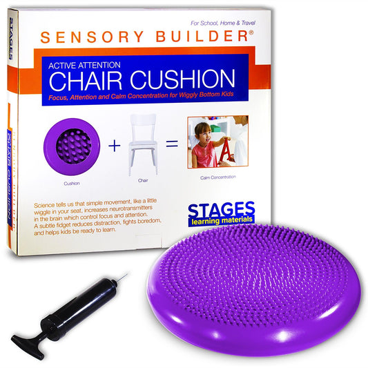 Sensory Builder: Wiggle Cushion, Purple, Seating - Loomini