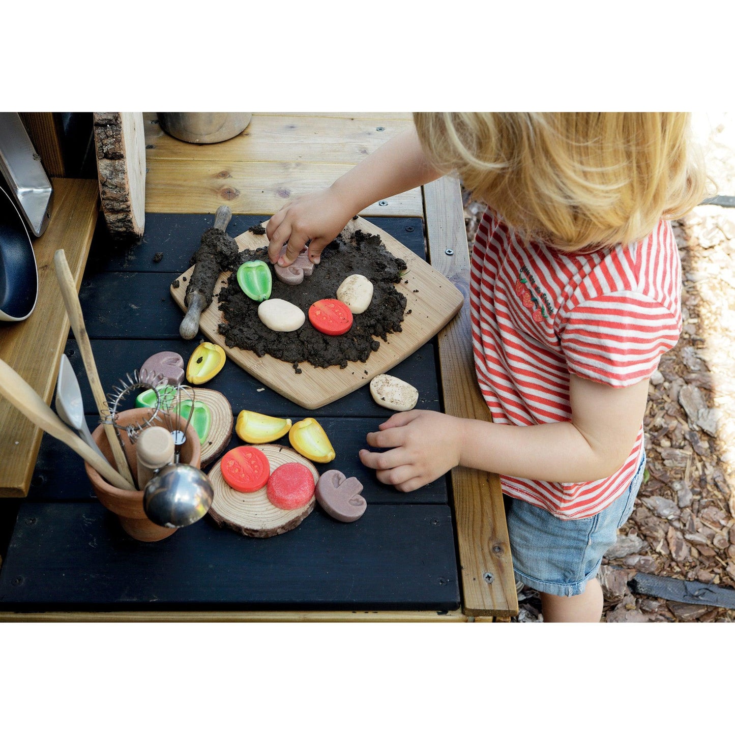 Sensory Play Stones, Pizza Toppings - Loomini