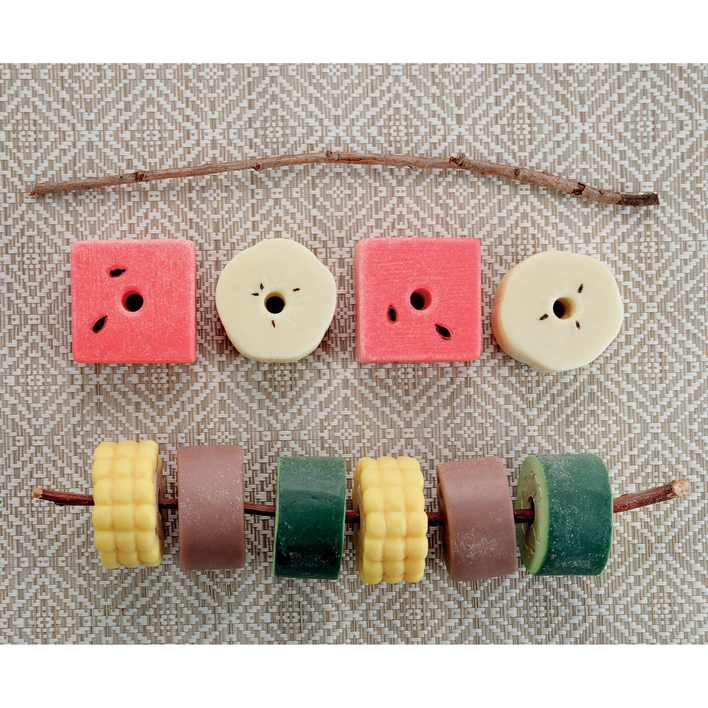 Sensory Play Stones, Threading Kebabs - Loomini