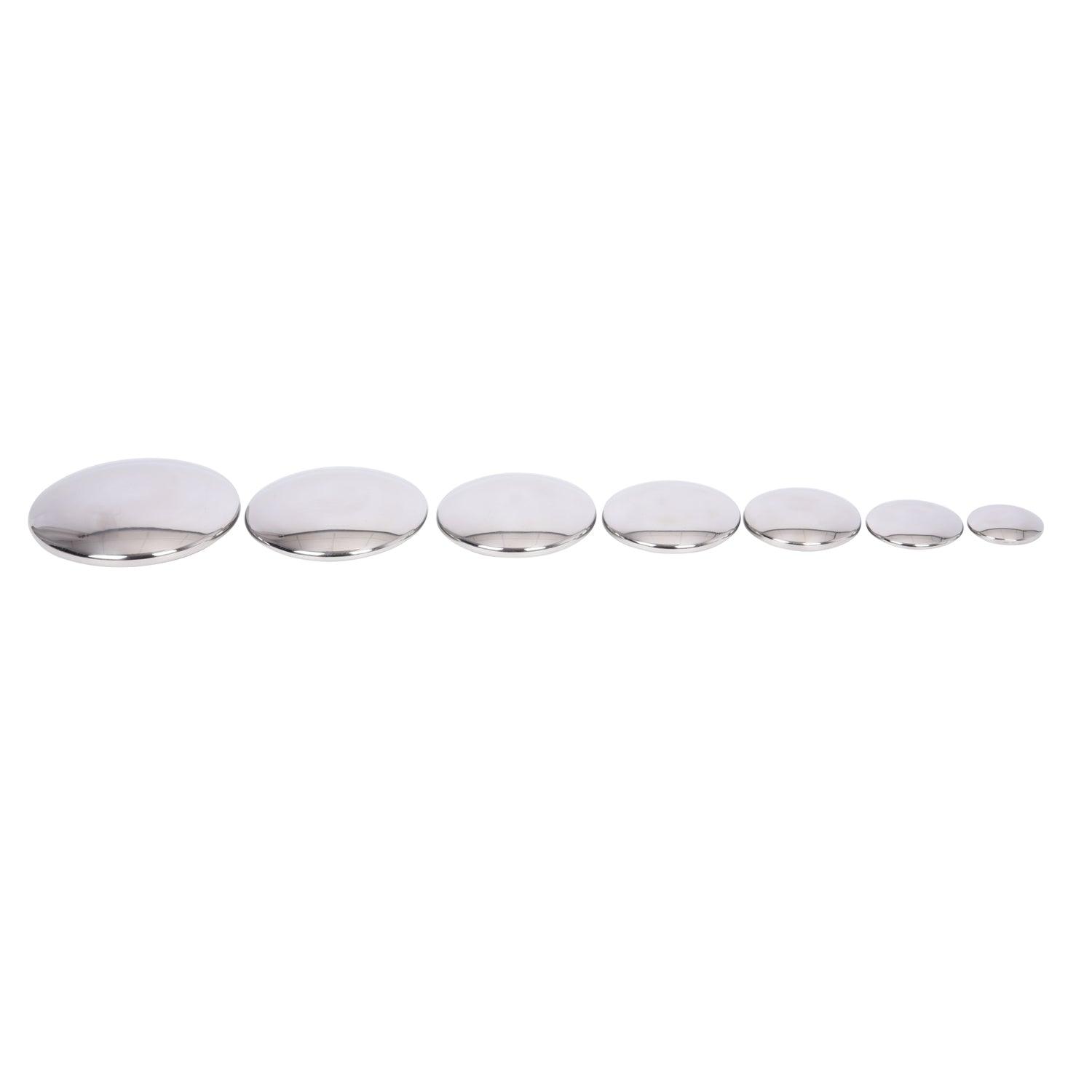 Sensory Reflective Silver Buttons - Set of 7 - Loomini