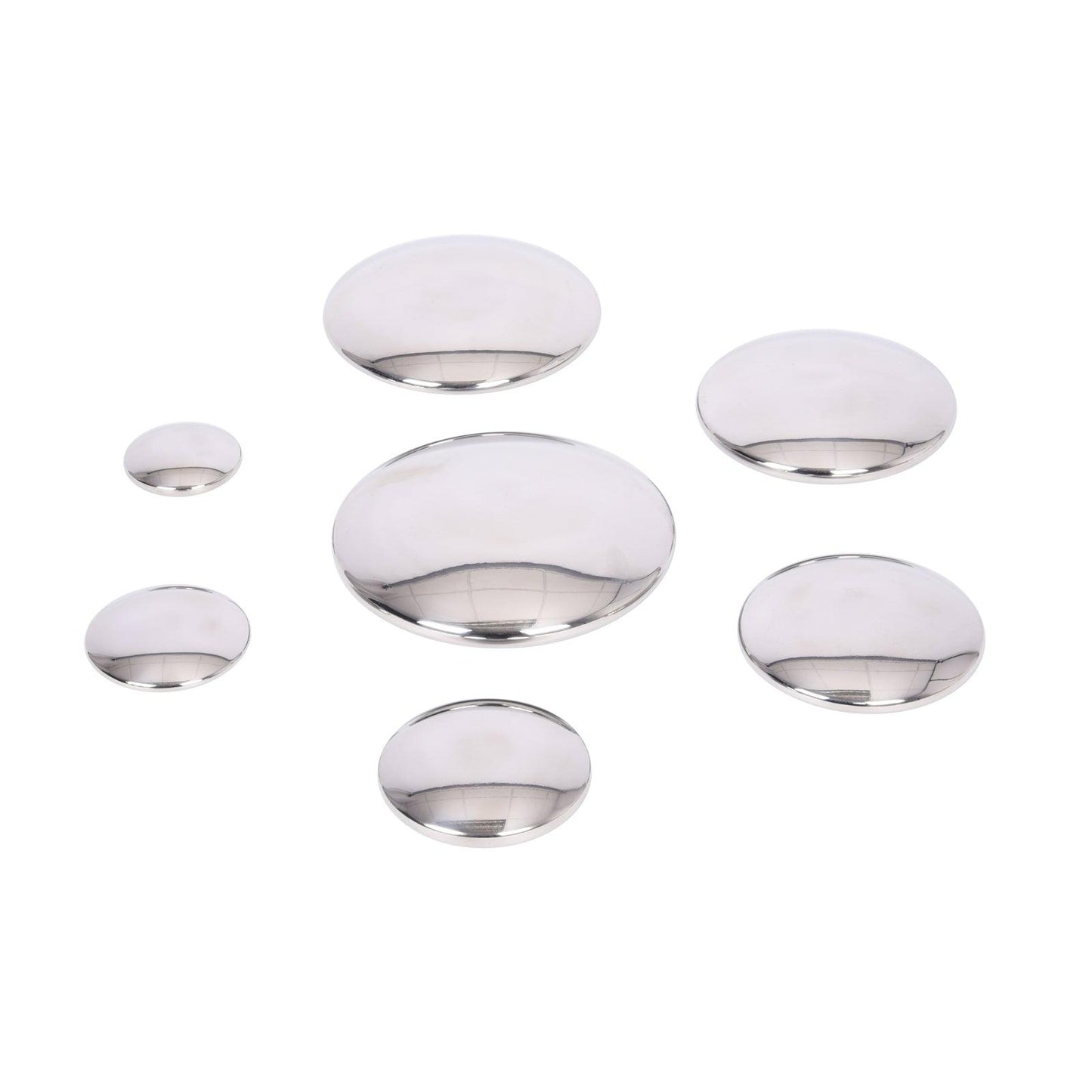 Sensory Reflective Silver Buttons - Set of 7 - Loomini