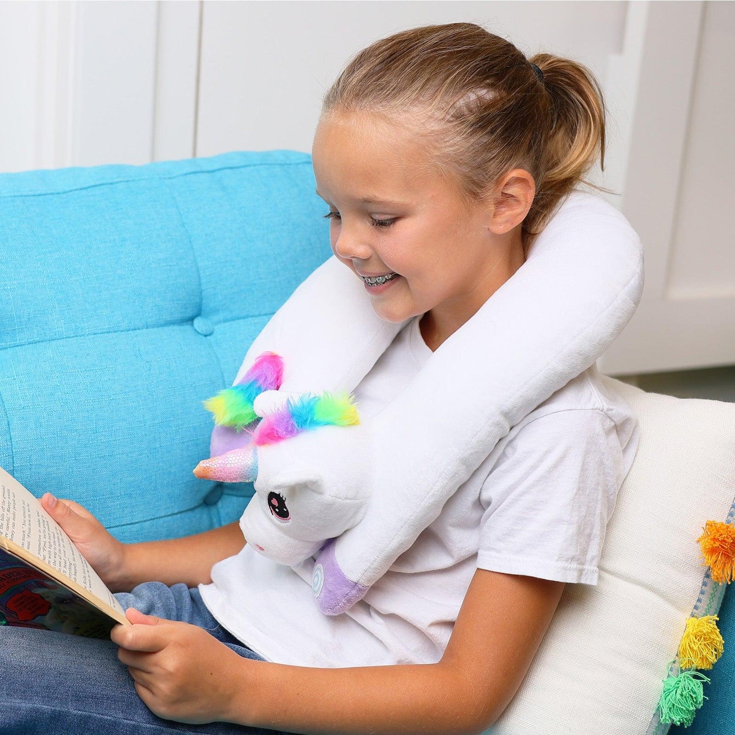 Sensory Vibrating Neck Pillow - Unicorn - Loomini