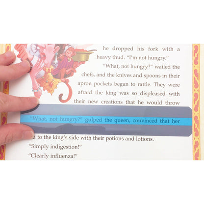 Sentence Strip Reading Guide, 1-1/4" x 7-1/4", Blue, Pack of 24 - Loomini