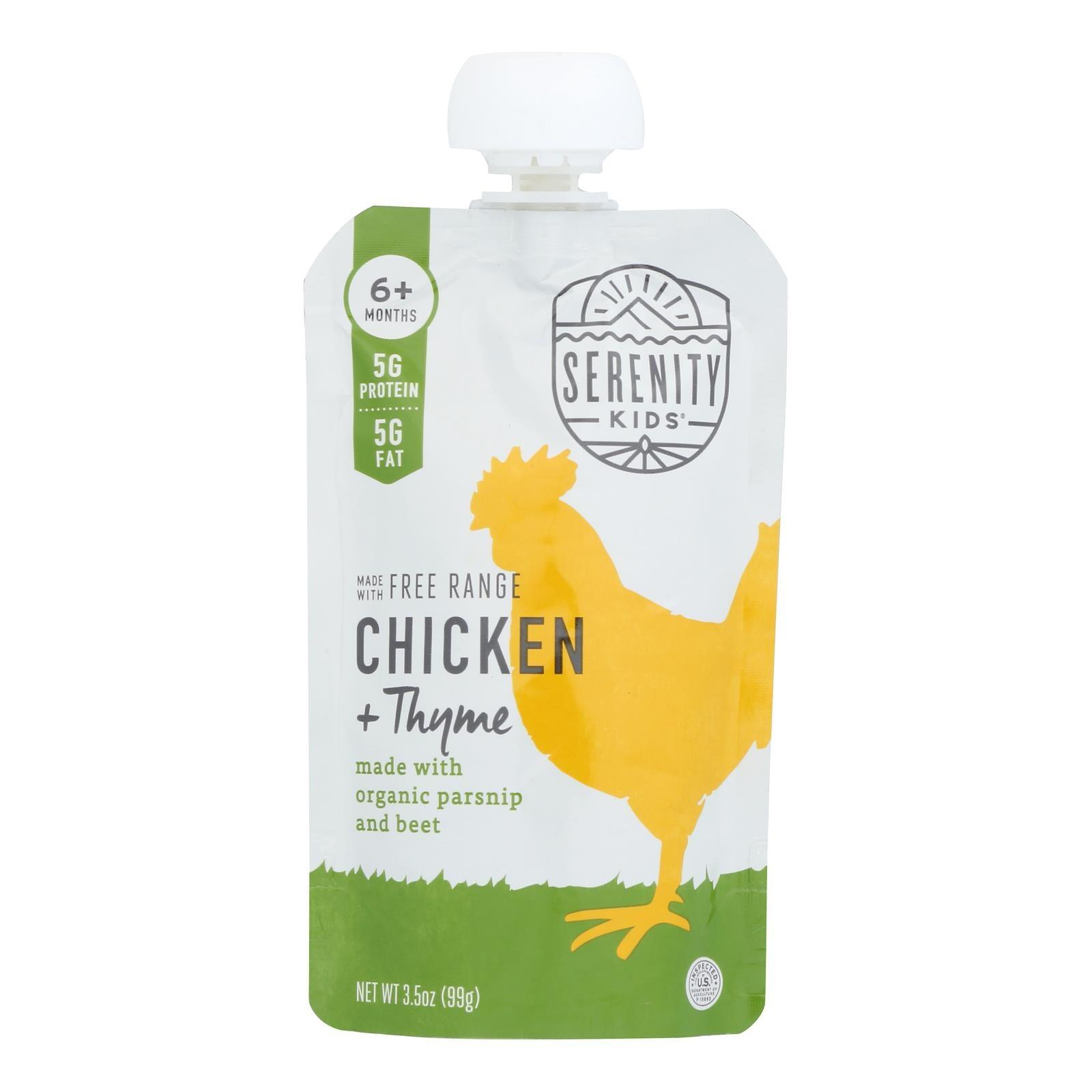 Serenity Kids - Pouch Chicken Thyme - Case Of 6-3.5 Oz - Loomini