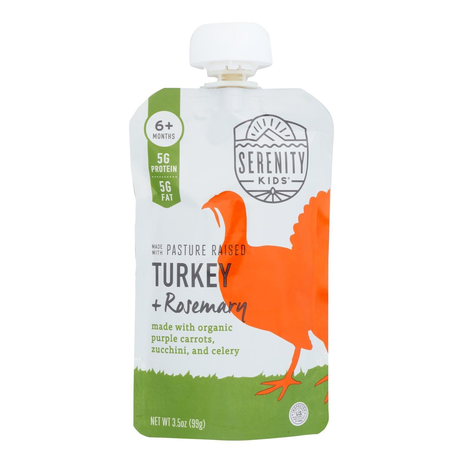 Serenity Kids - Pouch Turkey Rosemary - Case Of 6-3.5 Oz - Loomini