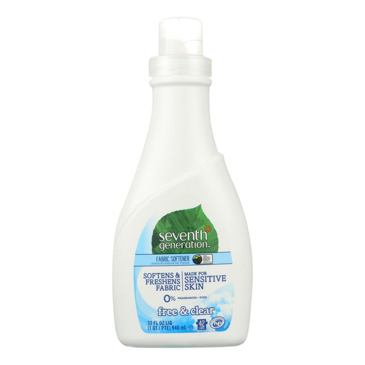 Seventh Generation Natural Liquid Fabric Softener - Free And Clear - Case Of 6 - 32 Fl Oz. - Loomini