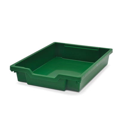 Shallow F1 Tray, Grass Green, 12.3" x 16.8" x 3", Heavy Duty School, Industrial & Utility Bins, Pack of 8 - Loomini