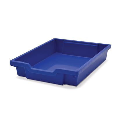 Shallow F1 Tray, Royal Blue, 12.3" x 16.8" x 3", Heavy Duty School, Industrial & Utility Bins, Pack of 8 - Loomini