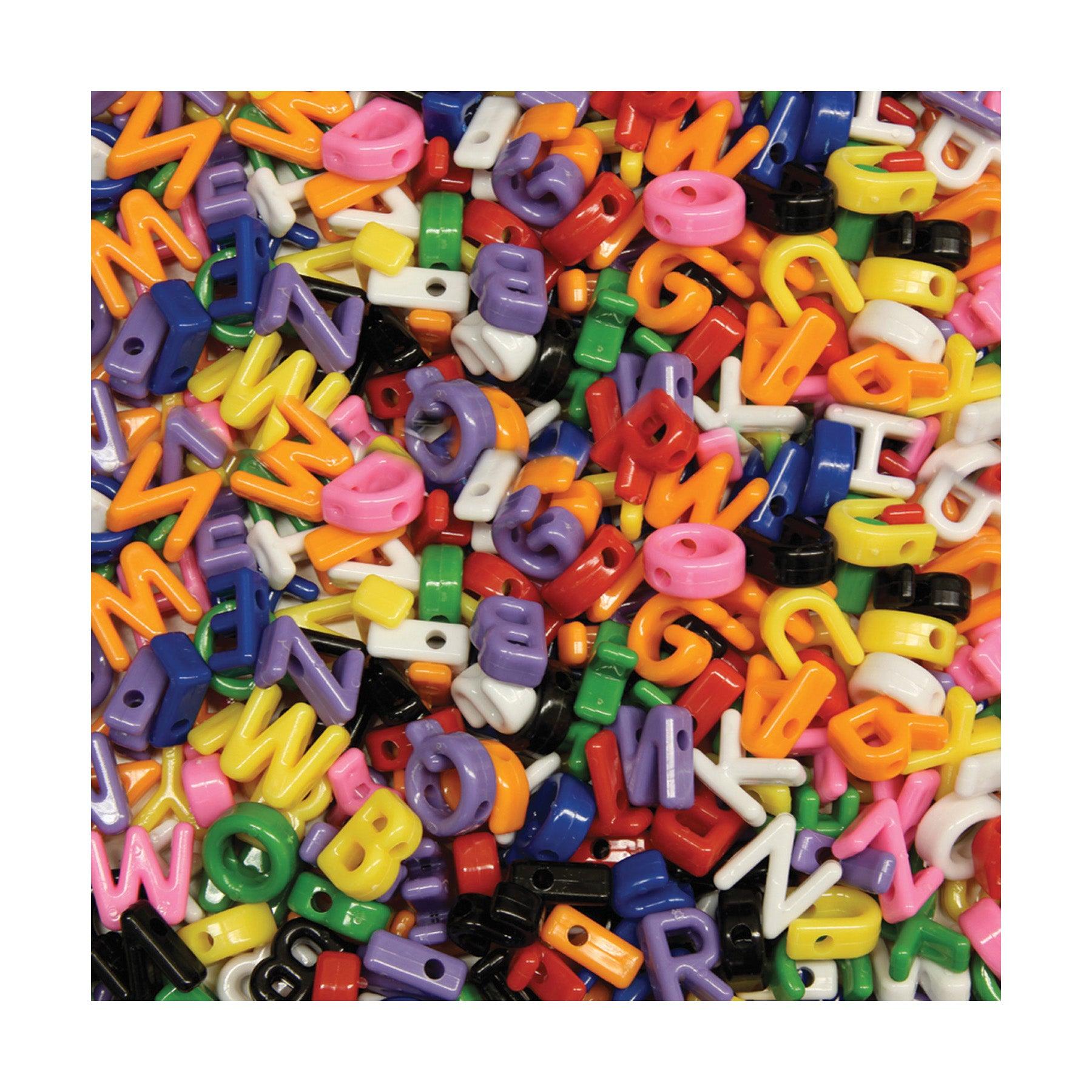 Shaped Beads, Upper Case Letters, Approx. 7/8", 288 Pieces - Loomini