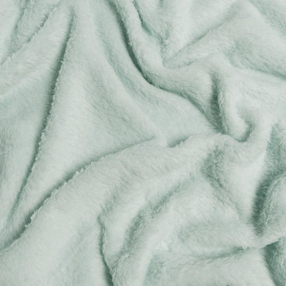 Sherpa Fleece Blanket Large Throw Blanket Over Bed Plush Fluffy Super Soft Warm Winter Sofa Bedspread Duck Egg Sherpa Blanket 50 x 60 - Loomini