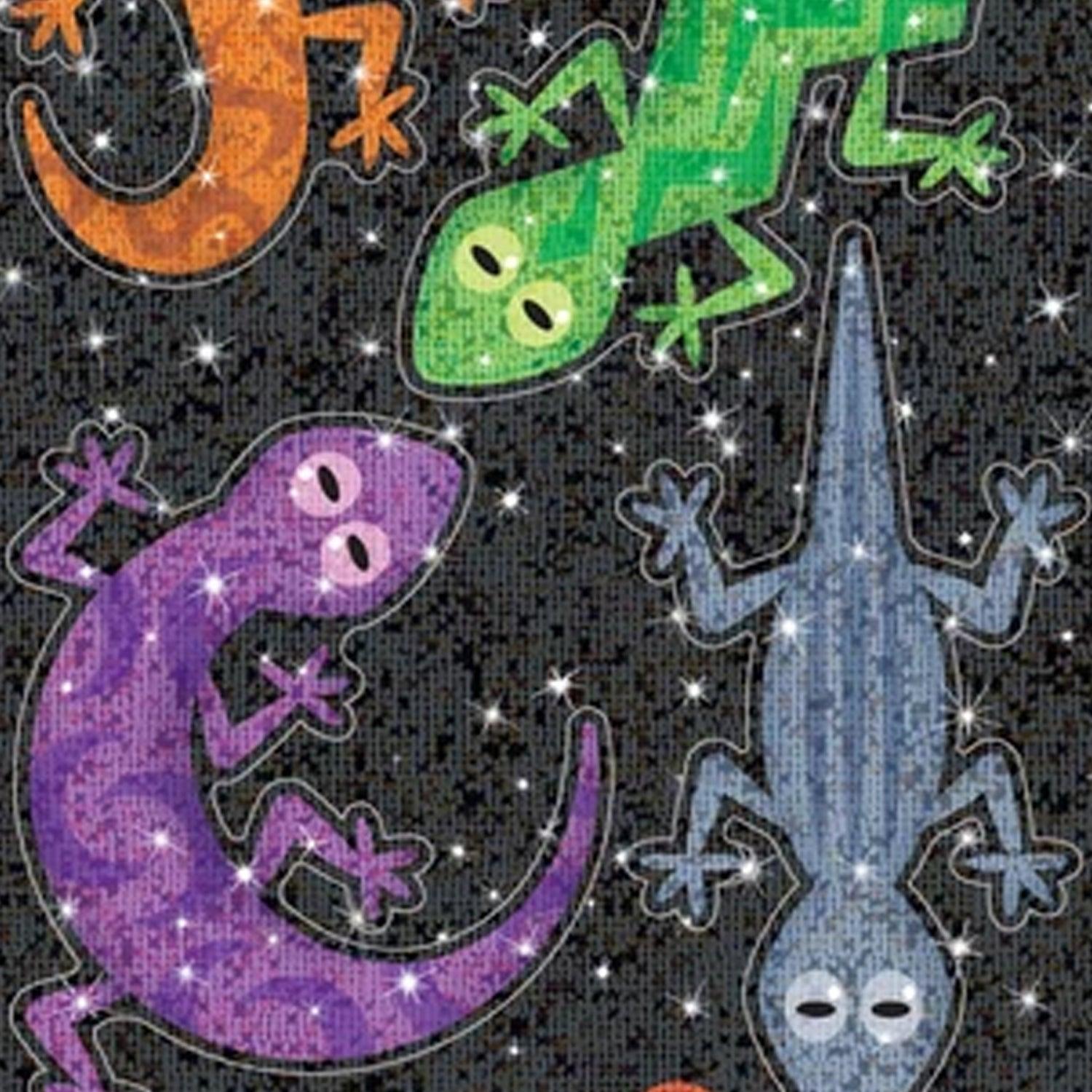 Shiny Lizards Large Sparkle Stickers®, 8 Per Pack, 6 Packs - Loomini