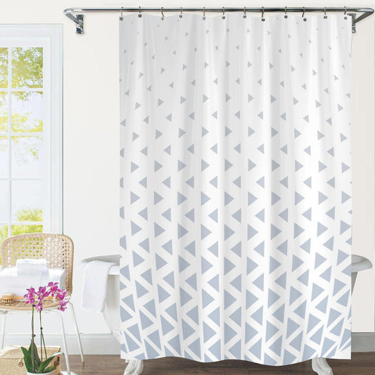 Shower Curtain Hooks Modern Design 180 x 180 cm (Grey) - Loomini