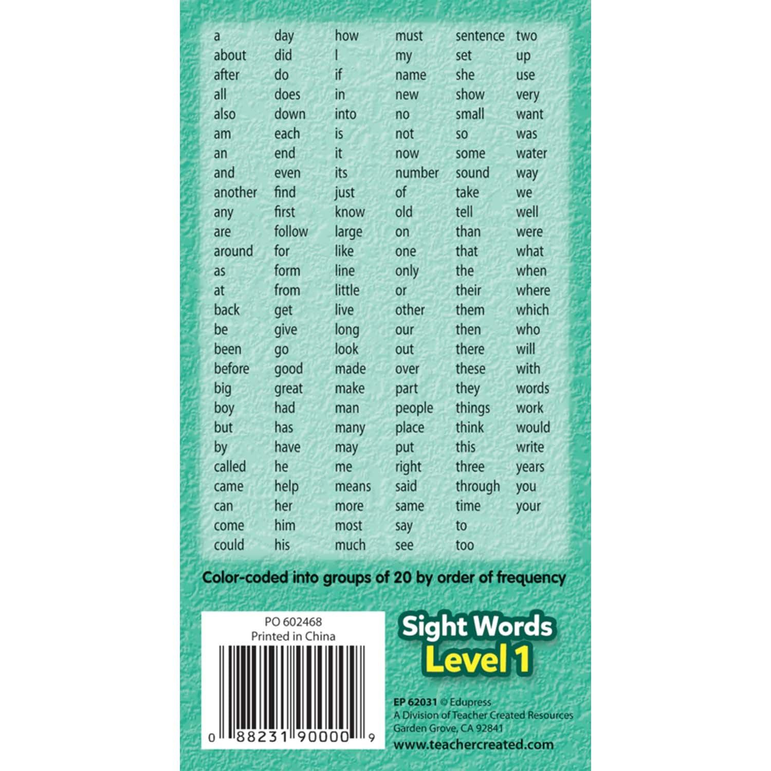 Sight Words Flash Cards - Level 1 - Loomini