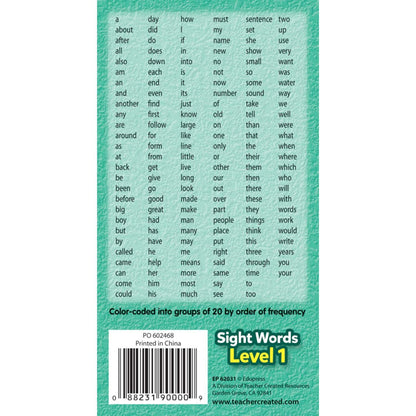 Sight Words Flash Cards - Level 1 - Loomini