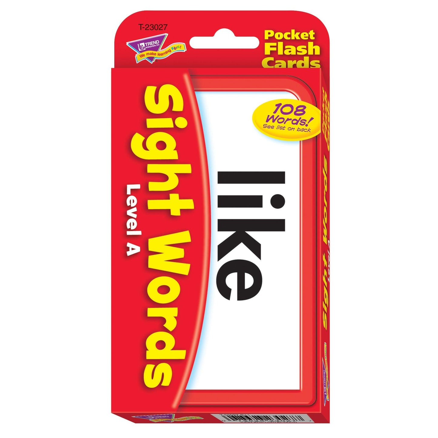 Sight Words – Level A Pocket Flash Cards, 6 Packs - Loomini