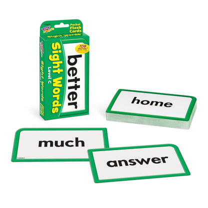Sight Words – Level C Pocket Flash Cards, 6 Packs - Loomini