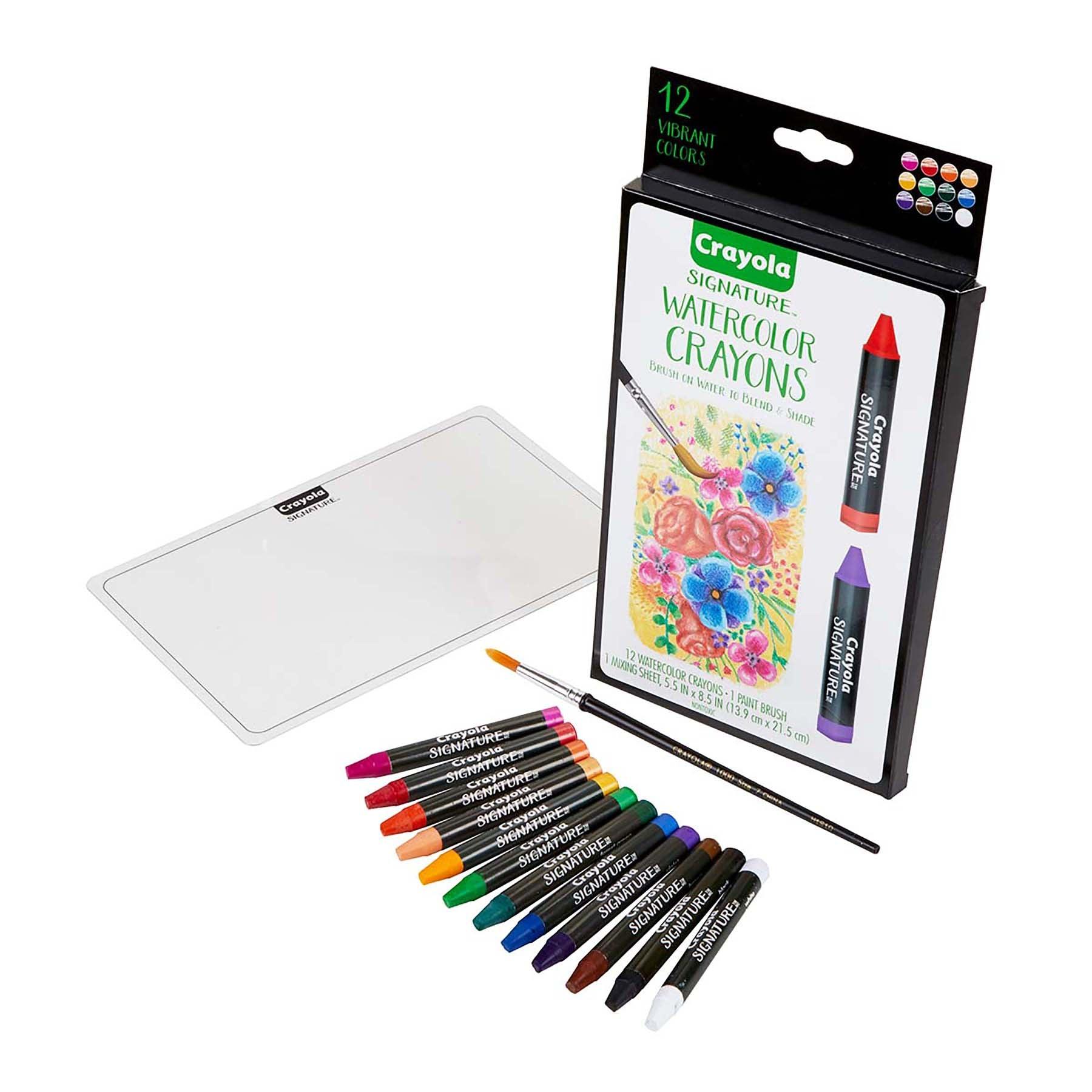 Signature Watercolor Crayons, 12 Per Pack, 2 Packs - Loomini