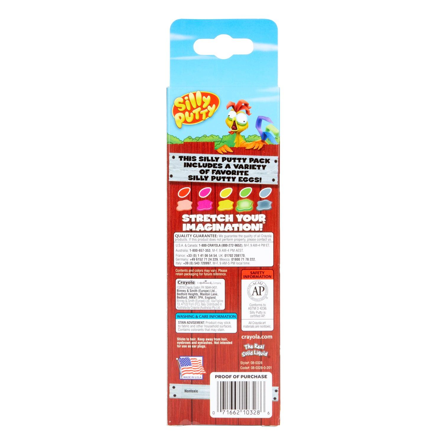 Silly Putty Eggs Party Pack, 5 Per Pack, 3 Packs - Loomini