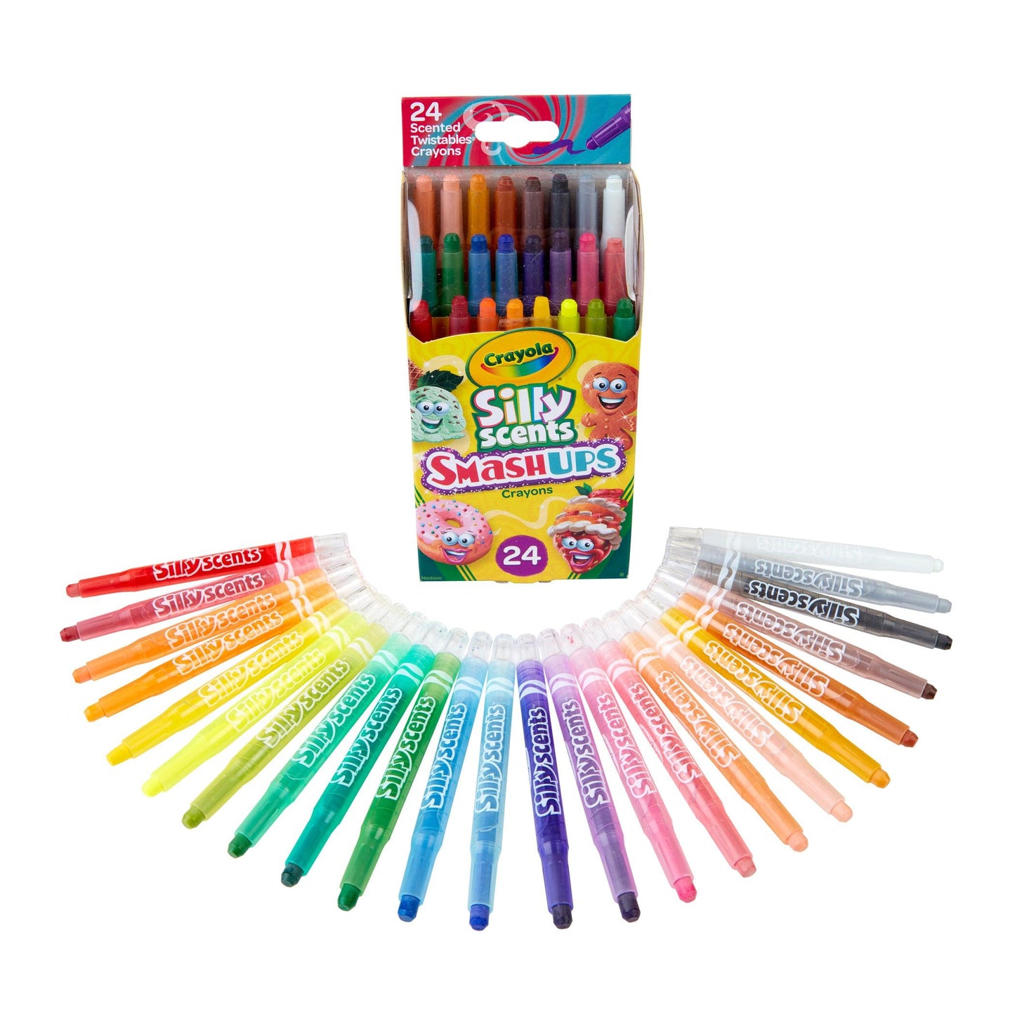 Silly Scents™ Smash Ups Mini Twistables Scented Crayons, 24 Per Pack, 4 Packs - Loomini