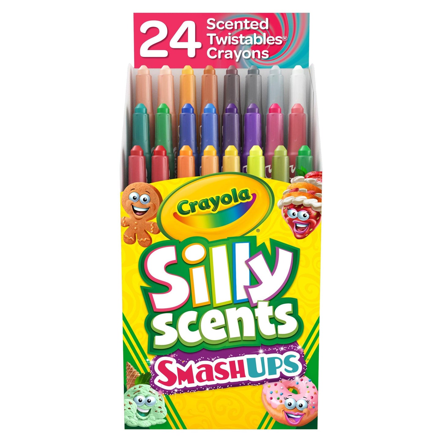 Silly Scents™ Smash Ups Mini Twistables Scented Crayons, 24 Per Pack, 4 Packs - Loomini