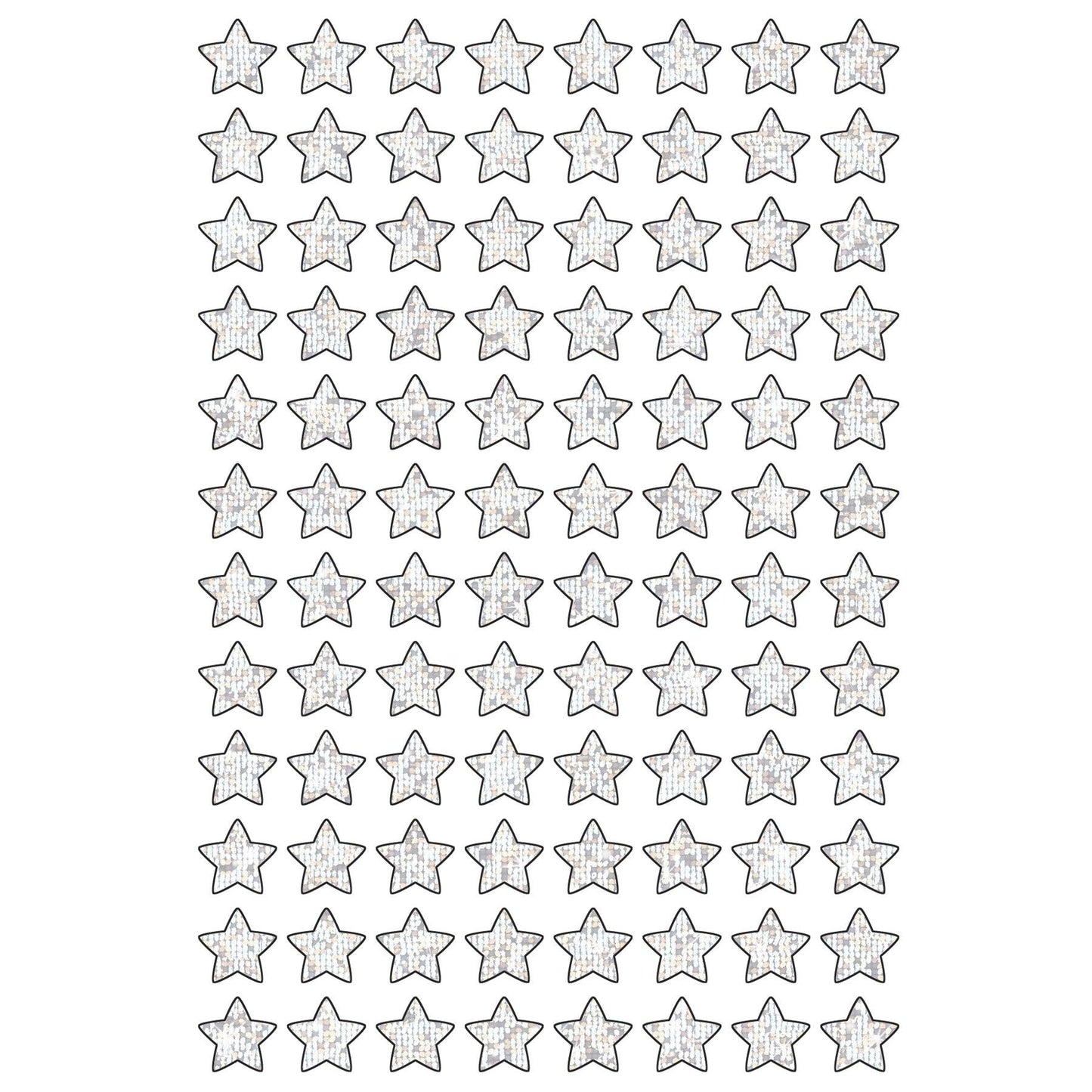 Silver Sparkle Stars superShapes Stickers-Sparkle, 400 Per Pack, 6 Packs - Loomini