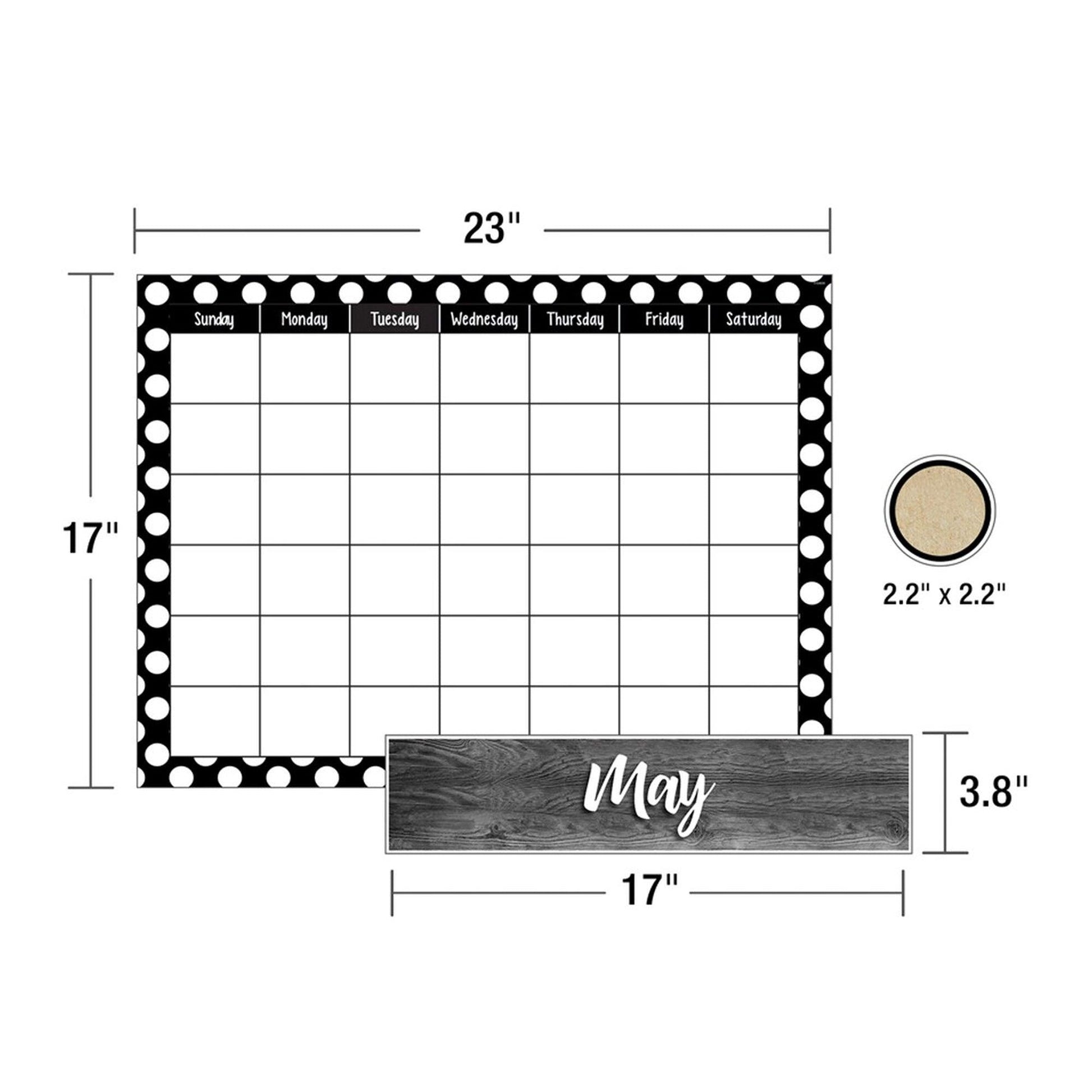 Simply Stylish Calendar Bulletin Board Set, 100 Pieces - Loomini