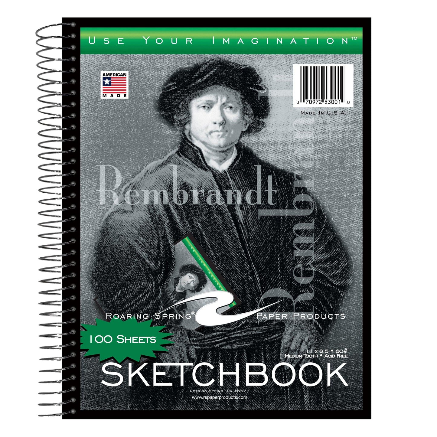 Sketchbook, 11" x 8-1/2", 100 Sheets, Pack of 2 - Loomini