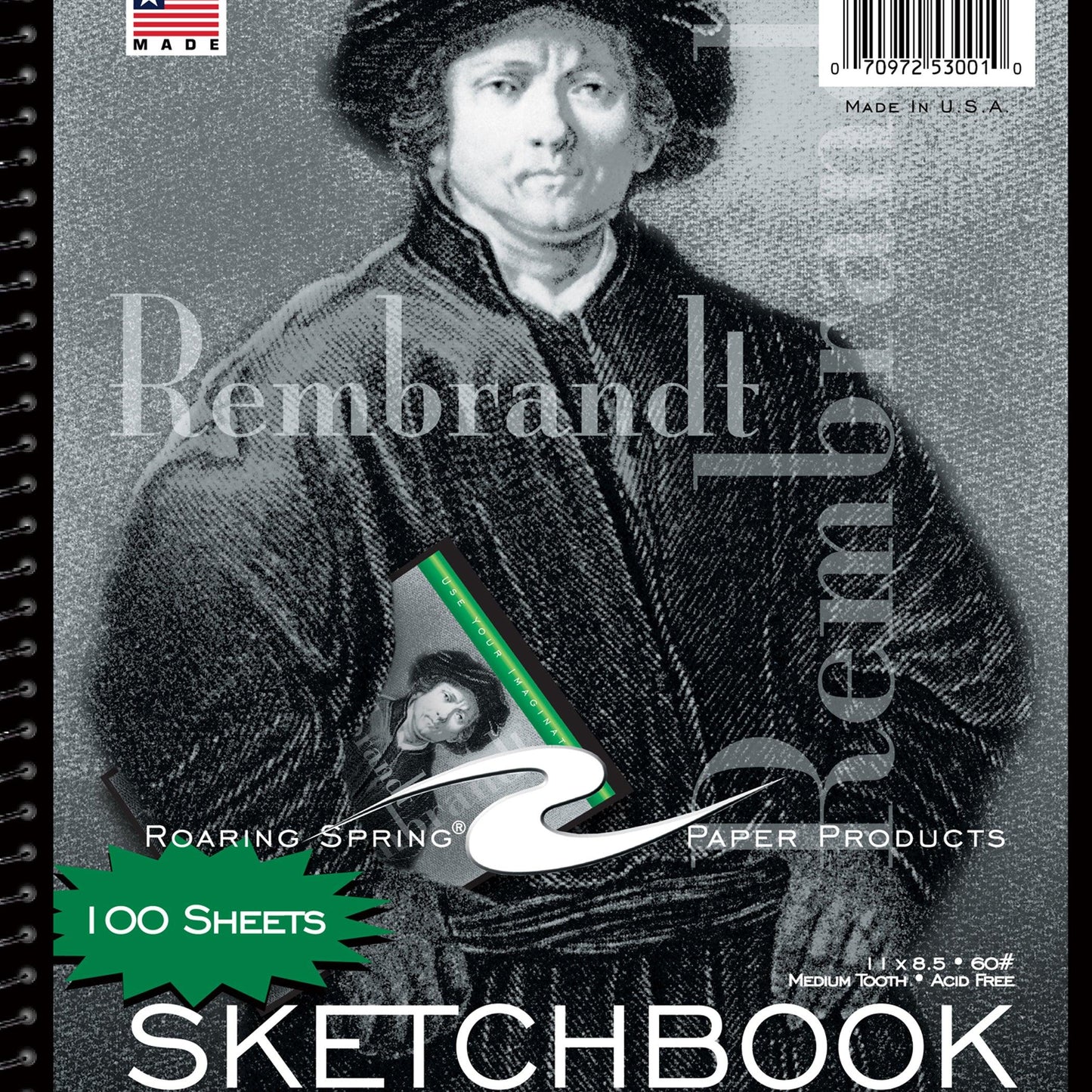 Sketchbook, 11" x 8-1/2", 100 Sheets, Pack of 2 - Loomini