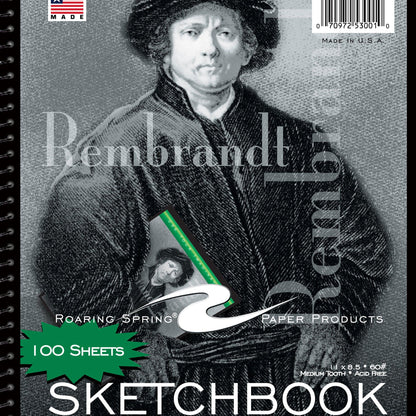 Sketchbook, 11" x 8-1/2", 100 Sheets, Pack of 2 - Loomini