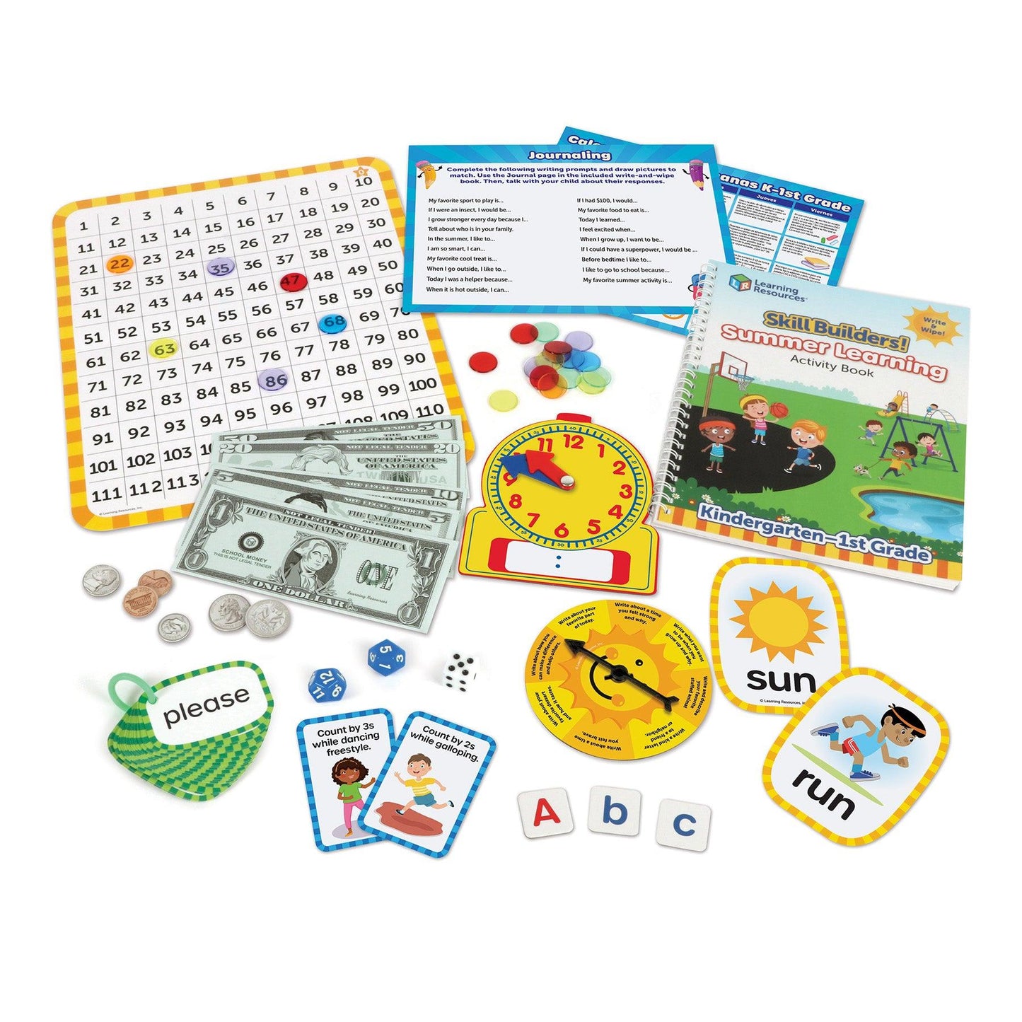 Skill Builders Summer Learning Activity Set - K to 1st - Loomini