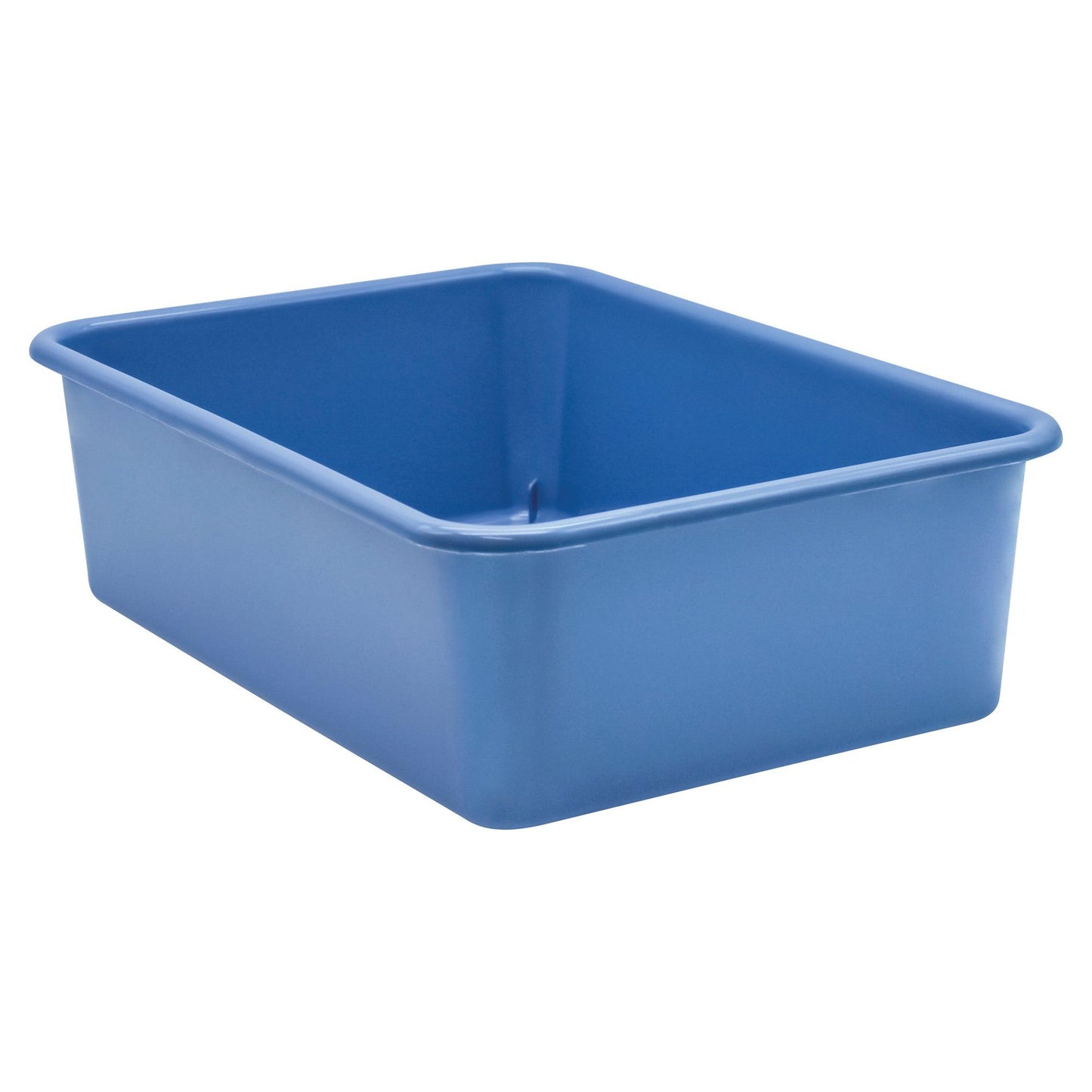Slate Blue Large Plastic Storage Bin, Pack of 3 - Loomini