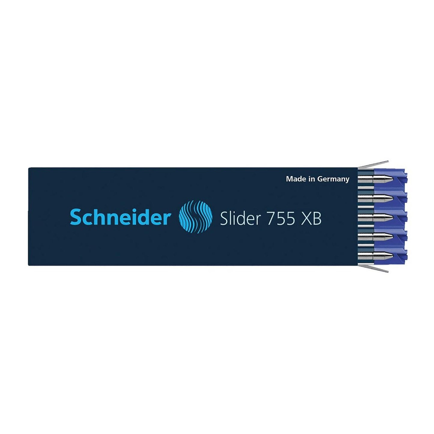 Slider 755 XB Ballpoint Pen Refill, Viscoglide Ink, Blue, Pack of 10 - Loomini