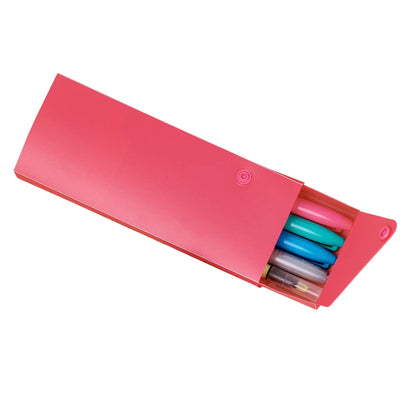 Slider Pencil Case, Assorted Tropic Tones Colors, Pack of 24 - Loomini