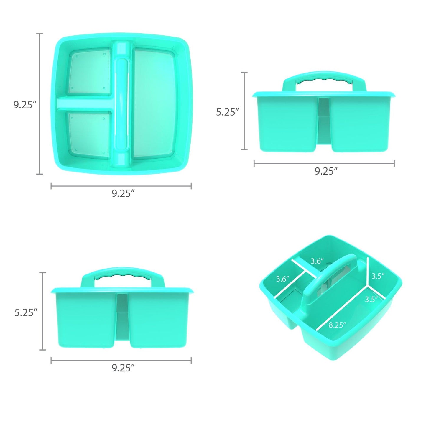 Small Caddy, Teal, Pack of 6 - Loomini