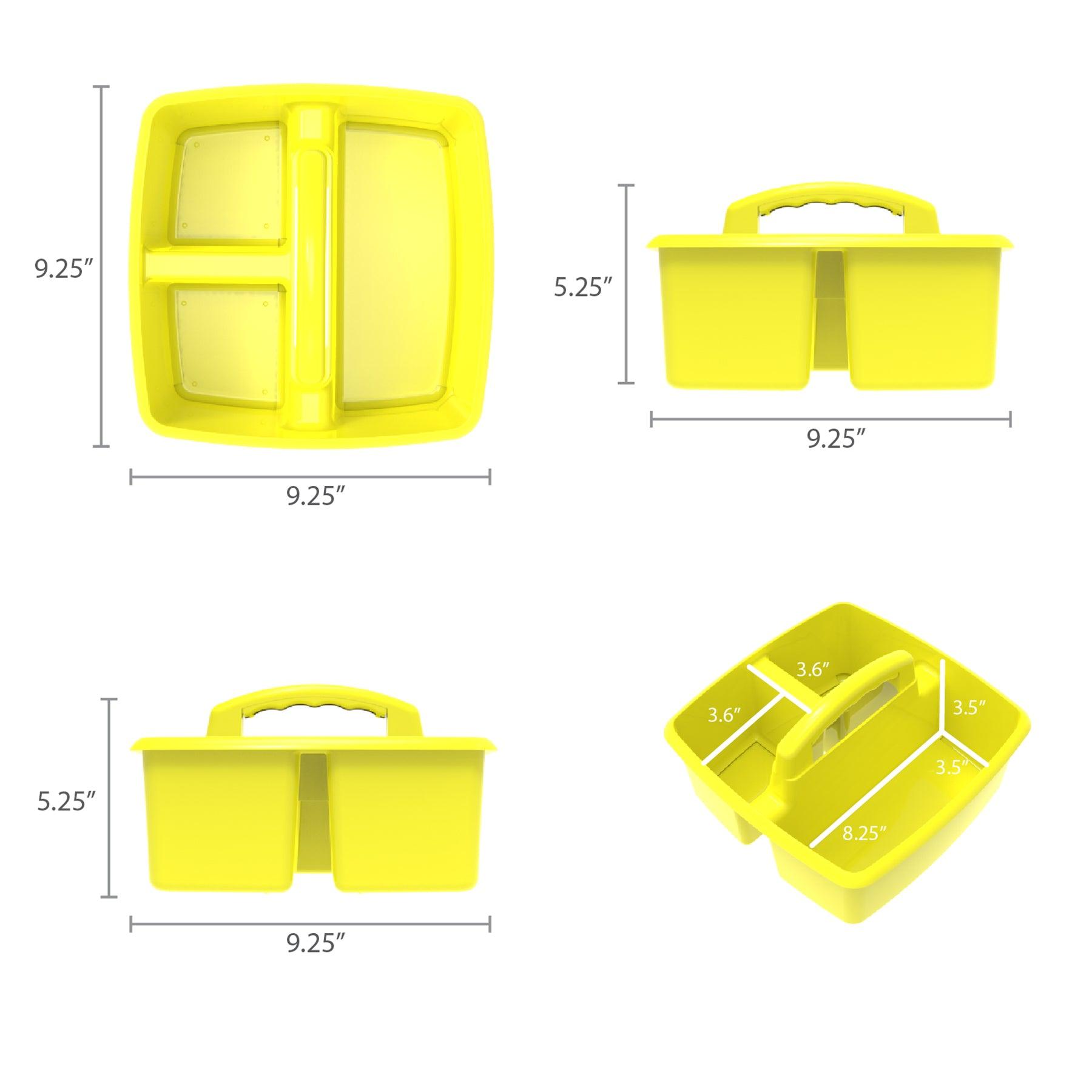Small Caddy, Yellow, Pack of 6 - Loomini