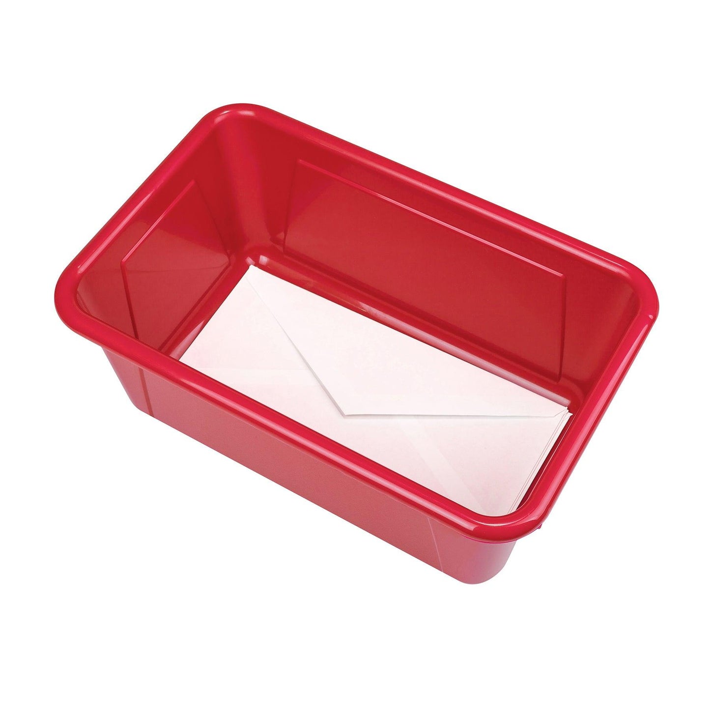 Small Cubby Bin, Red, Pack of 5 - Loomini