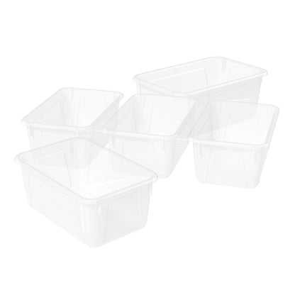 Small Cubby Bin, Translucent, 5-Pack - Loomini