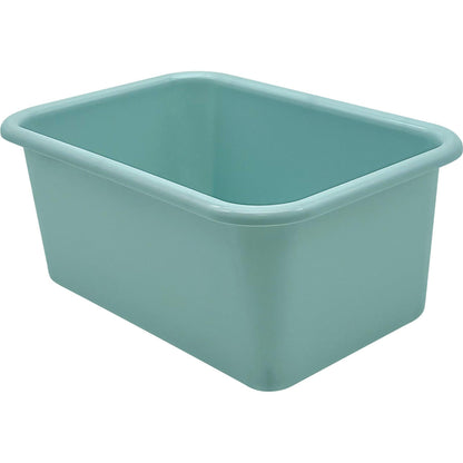 Small Plastic Storage Bin, Calming Blue, Pack of 6 - Loomini