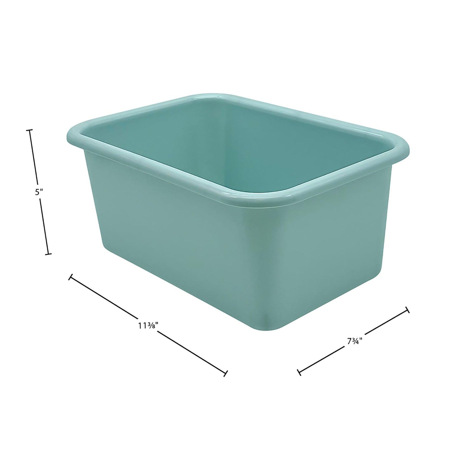 Small Plastic Storage Bin, Calming Blue, Pack of 6 - Loomini